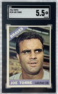 1966 Topps - Joe Torre #130 SGC 5.5 - Picture 1 of 2