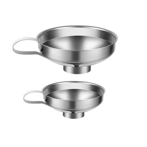 Stainless Steel Jam Jar Funnel Wide Mouth Liquid Funnel Baking Funnel - Picture 1 of 11