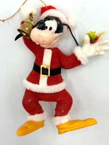 Disney Goofy Flocked Christmas Tree Ornament Vintage - Picture 1 of 7