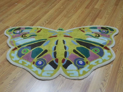 Tibetan Butterfly Rug Shape Handmade Kids Boho Rug Aesthetic Rug 3x5 Ft - Image 1 of 4