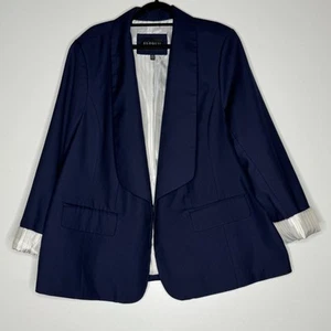 Eloquii Blazer Jacke mit Hakenverschluss marineblau Damengröße 14/16 - Bild 1 von 8