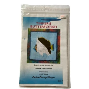 Tinker’s Butterflyfish Tropical Fish Sampler Quilt Pattern Barbara Bieraugel - Picture 1 of 3