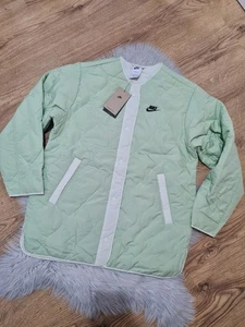 Nike Therma Fit Womens Light Green Quilted Jacket Loose Fit S BNWT - Picture 1 of 4