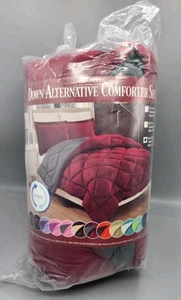 Down Alternative Comforter Set Reversible King/Cal King Size 3 Piece Bedding - Picture 1 of 4