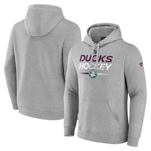 Men's Fanatics Heather Gray Anaheim Ducks Authentic Pro Alternate Wordmark - Picture 1 of 7
