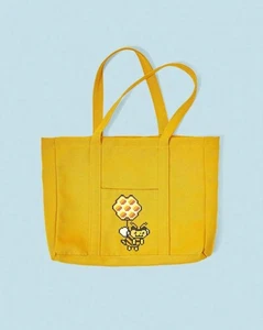 Nyan Cat Officially Licensed Thick Yellow Cavas Tote Bumble Bee Kawaii Kitty - Picture 1 of 7