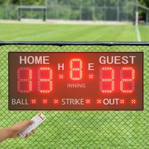 Baseball LED Display Scoreboard Green w/ Remote Control for matches & activities - Picture 1 of 21