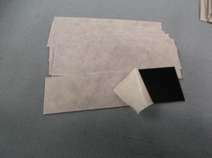 lote de 12 piezas trofeo placas de grabado de latón esmaltado negro de 1" x 3 1/2" - Imagen 1 de 1