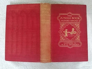 1908 The Jungle Book 1st colour Edition Detmold Rudyard Kipling Disney hardback - Imagen 1 de 24
