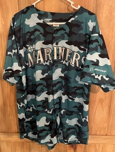 MLB Seattle Mariners 4/12/25 Camo Jersey Men’s Size XL Armed Forces Boeing NICE! - Picture 1 of 6