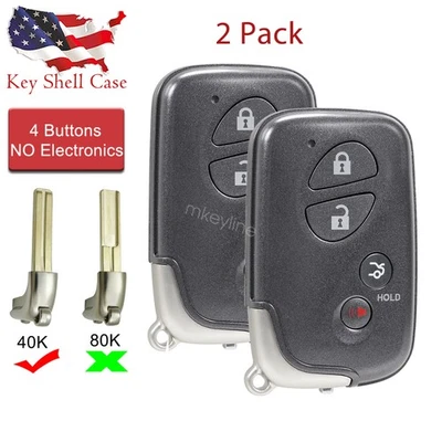 2 Para LEXUS IS250 GS350 ES350 GS450h LS460 Mando a Distancia Llavero Carcasa Estuche 3B HYQ14AAB Foto 1 de 4