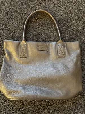 Silver Kate Spade Tote Sparkly Unique Leather Great Condition - Image 1 of 4