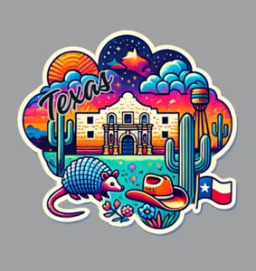 Imán de nevera o pegatina para computadora portátil Texas - Imagen 1 de 18