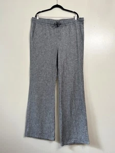 NY & CO Womens Gray Linen Blend Wide Leg Chino Palazzo Pants Size XLT NEW - Picture 1 of 8