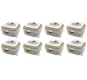 8 Travel Pet Bowls- Folding Cat Dog Food Water Bowl -BPA Free - Viptuvi - White - Picture 1 of 6