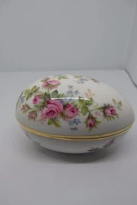 Royal Albert Moss Rose Egg Trinket Dish 1st Quality Bone China Vintage British - Picture 1 of 8