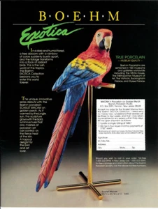 1987 BOEHM Exotica Porcelain Macaw Bird Collectible VTG Magazine Print Ad 8.5X11 - Bild 1 von 1