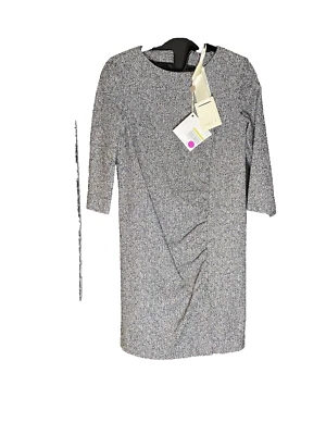 Vestido Annie P. Feminino Elegante Cinza Tamanho 38P Novo com Etiquetas - Imagem 1 de 4