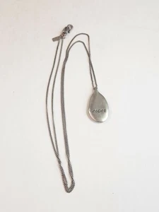 J Jill Silver Tone Necklace With Inspire Pendant - Picture 1 of 8