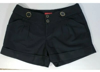 Pantalón corto chino Elle con detalle de botones. Negro talla 8 Foto 1 de 3