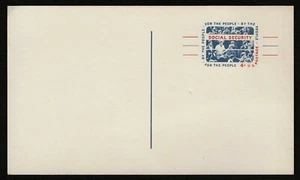 US 1964 #UX51 - 4c Social Security Postal Card New Mint Excellent - Picture 1 of 2