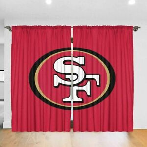 San Francisco 49ers Window Curtains 2 Panels Living Room Blackout Thermal Drapes