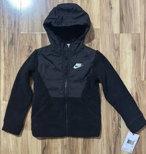 Boys Nike Black Full-Zip Hoodie Jacket Sweat - Picture 1 of 4