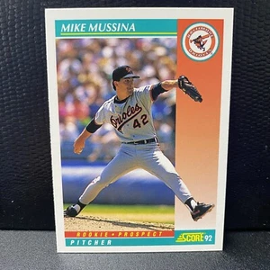 1992 Score MLB #755 Mike Mussina RC Rookie Prospect Baltimore Orioles (Lot of 2) - Bild 1 von 2