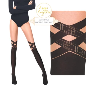 BUCKLE TIGHTS Wolford X MARINA HOERMANSEDER M gobi black Strumpfhose Schnalle - Bild 1 von 2