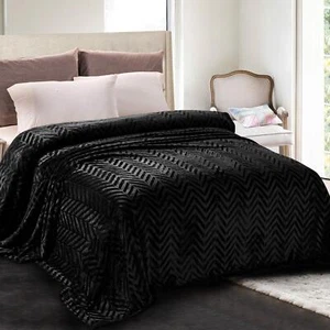 Flannel Fleece King Size Blanket for Bed Soft Fluffy Velvet Bedspread Coverle - Picture 1 of 10