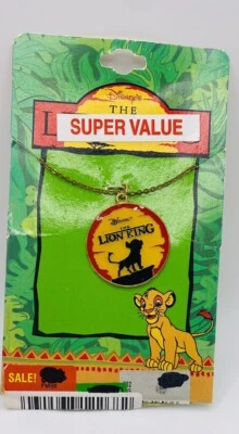 The Lion King Simba Disney Necklace - 2 1/4" Long - New on Card RARE - Image 1 of 3