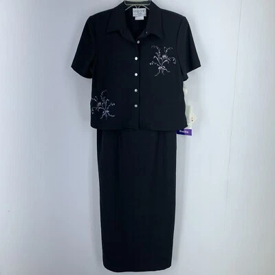 Vtg Leslie Belle Womens 8P Petite Dress Jacket Gauzy Cottage Core Dead Stock NEW - Image 1 of 4