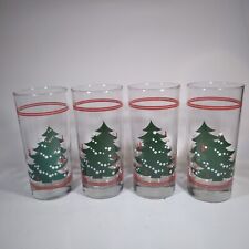 WAECHTERSBACH CHRISTMAS TREE GLASSES Set Of 4  15 Oz Glasses Excellent Used Cond