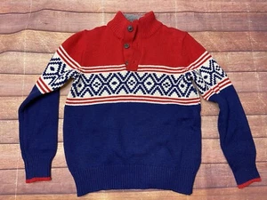 Gap Kids Boys Sweater size Large 10 Winter Pullover NWT Red White Blue - Picture 1 of 6