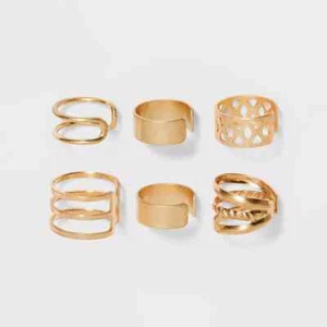 Worn Gold Ear Cuff Set 5pc - Universal Thread™ Metallic Gold (missing 1) - Picture 1 of 2