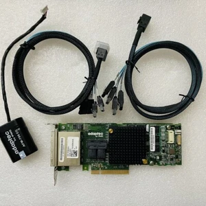 ADAPTEC ASR-78165 4-Port SATA 6Gb/s RAID Controller Low Bracket + cable &AFM-700 - Picture 1 of 5