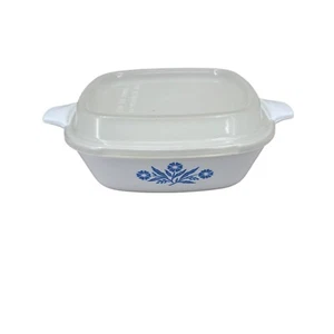Corning Ware Blue Cornflower Casserole Dish P-41-B w/Plastic lid 1-3/4 Cup 5" - Picture 1 of 11