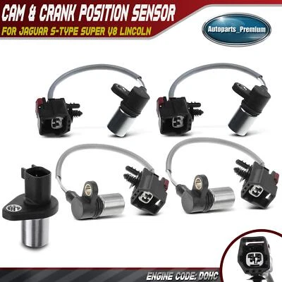 4x eixo de comando e 1x sensor de posição do virabrequim para Jaguar S-Type Super V8 Lincoln - Imagem 1 de 4