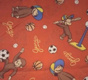 curious george monkey fun fabric piece 13 by 10  inch - Picture 1 of 2