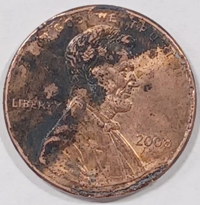 2008 Lincoln Cent With Clamshell Lamination Error No Mint Mark  - Image 1 of 4