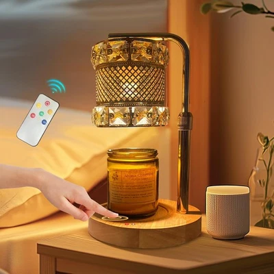 Candle Warmer Lamp, Touch Control Height Adjustable Electric Wax Melt Gold  Foto 1 de 4