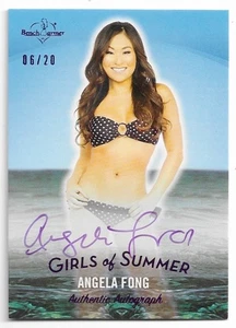 2025 BENCHWARMER GIRLS OF SUMMER ANGELA FONG PURPLE AUTOGRAPH AUTO ON CARD /20 - Imagen 1 de 2