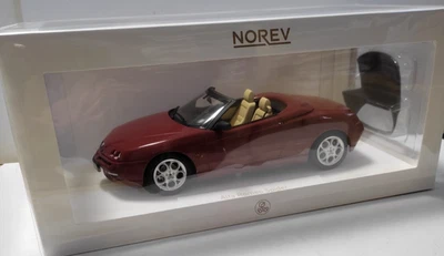 NOREV 1:18 DIE CAST AUTO ALFA ROMEO SPIDER 1999 ROSSO METALLIZZATO   ART 187854 - Immagine 1 di 4
