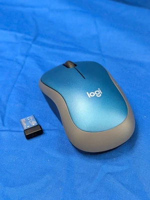Logitech M185 Wireless Mouse, 2.4GHz with USB Mini Receiver, BLUE 910-003636 - Image 1 of 4