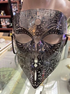 Men’s Venetian Masquerade Mask Black Metal - Picture 1 of 6