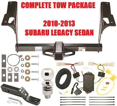 COMPLETE TRAILER HITCH PKG ~ 2" TOW RECEIVER FITS 2010-2013 SUBARU LEGACY SEDAN - Image 1 of 4