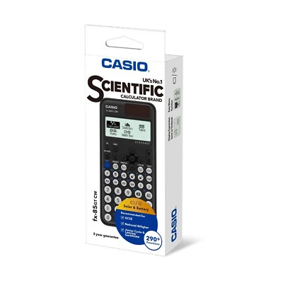 Casio FX-85GTCW Solar+Battery Powered Scientific Calculator. For GCSE & Higher. - Image 1 of 4