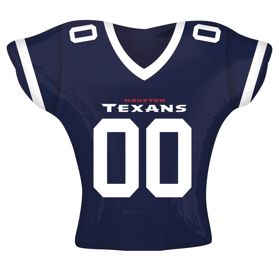 Houston Texans Football 26" Jersey Foil Super Shape Balloon, Navy Red White - Image 1 of 1