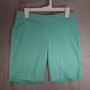 Coral Bay Shorts Womens 10P Petite Turquoise 32x9 Easter Spring Golf Summer - Picture 1 of 10