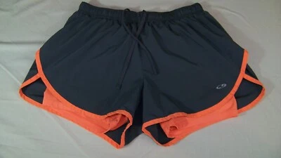 CG by Champion Womens Medium Running Shorts Drawstring navy blue/orange - Image 1 of 4